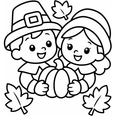 Jeunes pèlerins de Thanksgiving