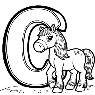 La lettre C et le cheval