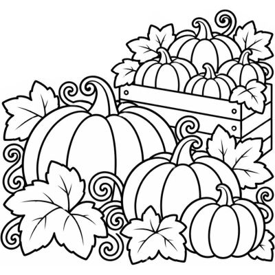 Récolte de citrouilles de Thanksgiving
